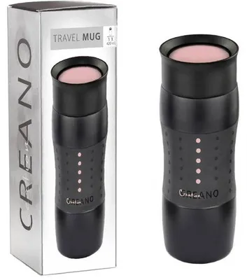Immagine prodotto di Creano Design Travel Mug 420 ml, tazza da caffè da asporto, tazza termica, tazza isolante, mantiene caldo per 4 ore/freddo per 7 ore, 100% a tenuta stagna e a prova di perdite, apertura a 360° per bere | Rosa
