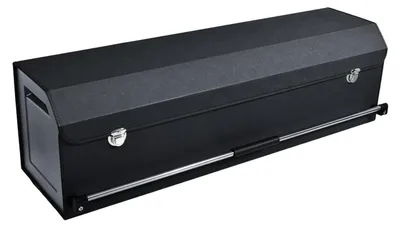 Immagine prodotto di Organizzatore per il bagagliaio, grande formato XXL, contenitore di stoccaggio con coperchio, capacità 90 litri, in pelle nera, dimensioni 101x29x31 cm