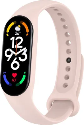 Produktbild von Sport Ersatz Armband für Xiaomi Mi Band 5 7 6 NFC Amazfit Band 5 Loop Silikon, Farbe:Altrosa