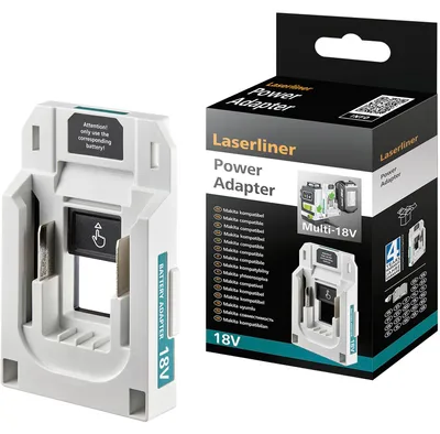 Produktbild von Laserliner PowerAdapter Batterieadapter Akkuadapter für Makita 18V, IP54, 90 g, passend für BL 1820B/1830B/1840B/1850B