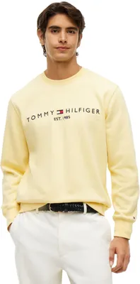 Immagine prodotto di Felpa da uomo Tommy Hilfiger, modello Tommy Logo, senza cappuccio, colore "Light Narcissus", taglia S