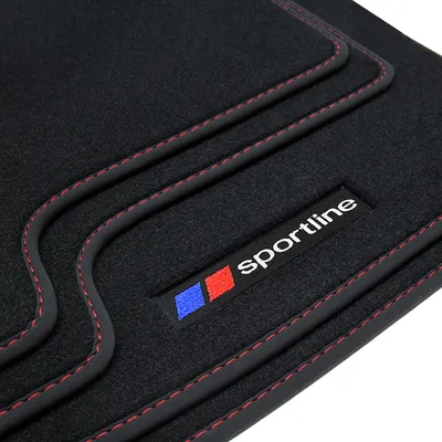 Produktbild von Sportline Fußmatten passend für BMW X1 U11 sDrive ab Bj. 10/2022-, Naht:Rot