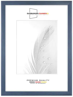 Productafbeelding van DR24 fotolijst 35x75 (Leisteen blauw) op maat gemaakt - 35 mm brede MDF-houten frame inclusief - Stabiele achterwand