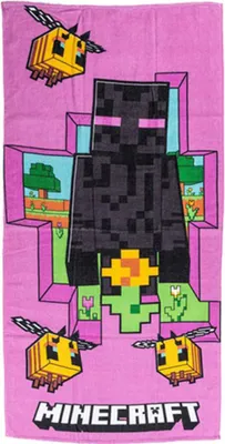 Produktbild von Minecraft lila Badetuch 70x140cm