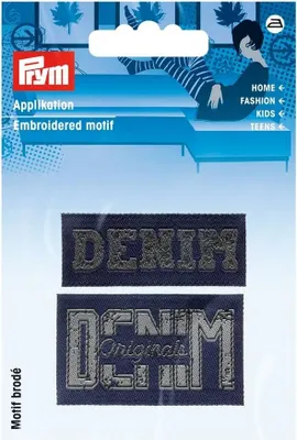 Obrázok produktu pre Nášivka štítok Denim/Originals, nažehľovacia, modrá