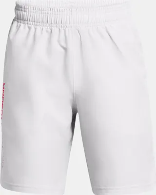 Produktbild von Under Armour Woven Wordmark Kurze Hose Weiß 14-16 Years Junge Weiß 14-16 Years