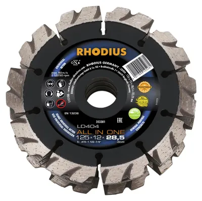 Zdjęcie produktu dla Rhodius 353301 Diamond cutting disc 125 mm 1 pc(s) Concrete