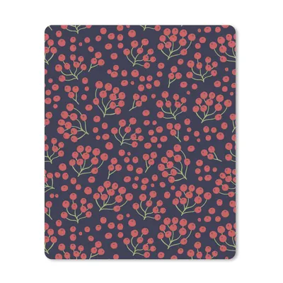 Obrázok produktu pre Podložka pod myš - Vzory - bobule - červené - 19x23cm - Rohožka pod myš