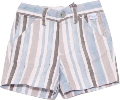 Produktbild von 3305W Bermudas IL GUFO grau/blau gestreift Baumwolle kurz Jungen