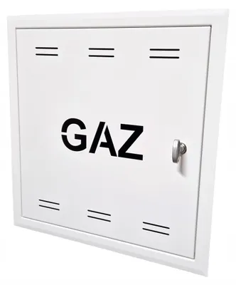 Produktbild von Laco Gaswartungsklappe Metall 400x400mm Weiß mit Schlüssel