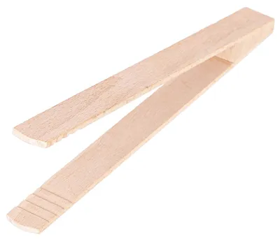 Produktbild von Küchenzange Holz - Grill- und Servierzange - Länge 21,5 cm - Für Brot, Salat, Fleisch, Gemüse - Hitzebeständig
