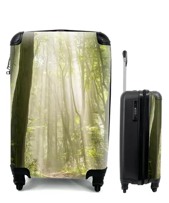 Produktbild von MuchoWow® Koffer Handgepäck Trolley Rollkoffer Kleine Reisekoffer mit 4 Rollen - Wald - Licht - Natur - Landschaft - Cabin Size < 55x40x23 cm & 55x40x20 cm - Fotokoffer - Kabinenkoffer - Boardgepäck - Reise-Box - Reisekoffer - Reisegepäck - Koffer mit Bild - Trolley für Kinder