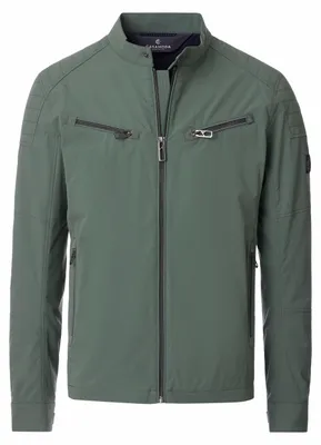 Produktbild von CASAMODA Outdoor-Biker-Jacke Stehkragen Zipper Regular Grün M