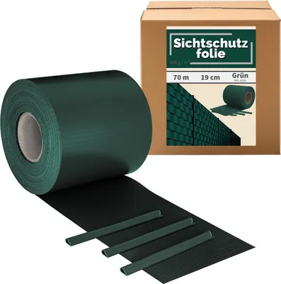 Produktbild von Sichtschutz PVC Sichtschutzstreifen für Doppelstabmatten Zaun Doppelstabmattenzaun Stabmattenzaun Gartenzaun Auswahl 5 Farben Kingpower, Farbe:Grün, Rollenlänge:70 m