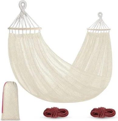 Immagine prodotto di Secondo set di amaca in nylon ultra morbido, 250 kg, per giardino e campeggio