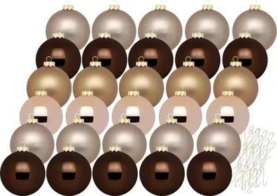 Produktbild von Weihnachtskugeln Elegant Lounge 30 Stk 6cm + Haken