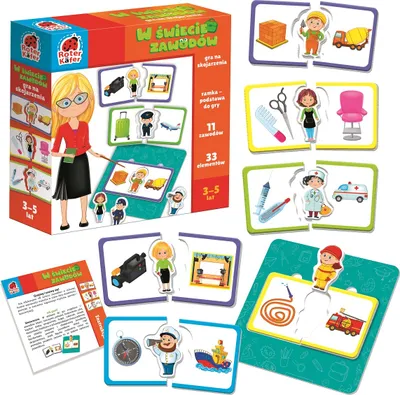 Zdjęcie produktu dla Gra Edukacyjna W Świecie Zawodów Gra Skojarzeniowa Puzzle Roter Kafer