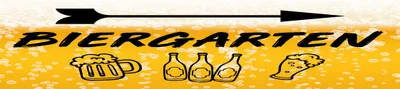 Produktbild von vianmo Blechschild 10x46 cm Biergarten rechts Bier
