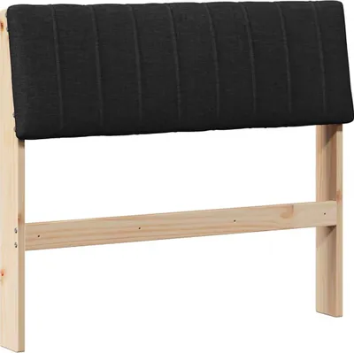 Produktbild von vidaXL Gepolstertes Kopfteil Schwarz 90 cm Massives Kiefernholz