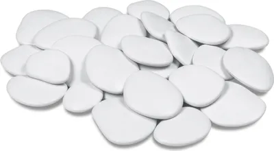 Produktbild von tera Dekosteine "Pebbles" Größe S weiß 24 Stück