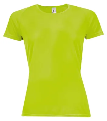 Image de SOLS - T-shirt « Sporty » pour femmes à manches raglan LT2069 (M) (vert fluo)