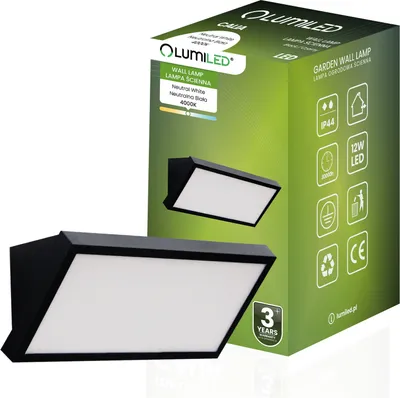 Produktbild von LUMILED Außenwandleuchte 12W Modern Fassadenleuchte 230V 4000 K Neutralweiß Wandlampe Außenlampe Wandleuchte IP44 spritzwasserdicht Outdoor Außen
