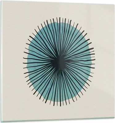 Produktbild von Bilder auf glas - Einteilig - Auge Abstraktion Modern - 40x40cm - Glasbilder - Wandbilder - Bilder - zum Aufhängen bereit - Wanddekoration aus Glas - Glas Bilder - Wandbild auf Glas - GAC40x40-4224
