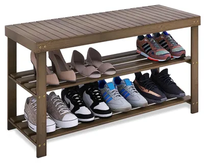 Produktbild von Bambus-Schuhregal - 3-stufiger Organizer für Schuhe