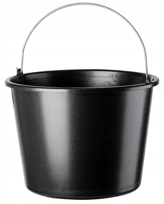 Produktbild von Kadax Bau-Eimer 16L stark schwarz für Bau und Garten