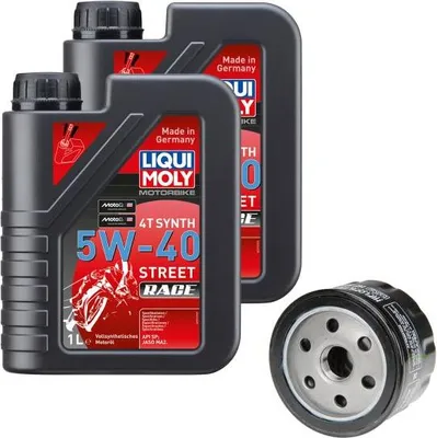 Obrázok produktu pre Gilera Fuoco 500 M61100 2010, LIQUI MOLY 5W-40 Race 2L, sada HiFlo Ölfilter