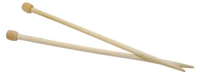1 Paar Stricknadeln Bambus gerade 10 mm