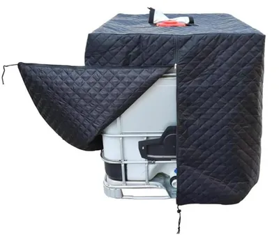 Image de Couverture de protection pour réservoir IBC de 1000 litres, noire, en Oxford 420D, anti-poussière, étanche, avec protection UV et fermeture éclair