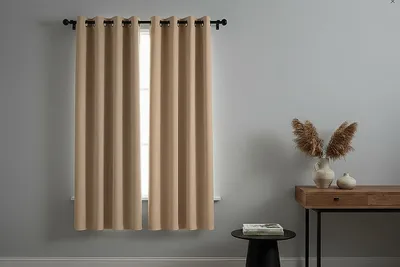 Produktbild von Verdunkelungsrollo mit Ösen, Modell FLAVIA-BLACKOUT, 135x180 cm, beige (Preis pro Stück), Mybesthome