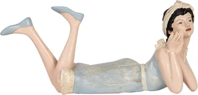 Zdjęcie produktu dla Clayre & Eef Figurka dekoracyjna Kobieta 26x12x9 cm Beżowy Plastik