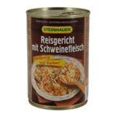 Reisgericht Steinhauer | mit Schweinefleisch | Tafelfertig | 400 g Dose