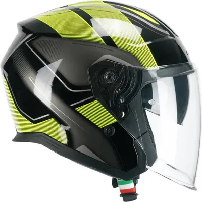 Produktbild von Jet Helm CGM 136G RNA Sport Schwarzer Fluogelber Glanz größe S
