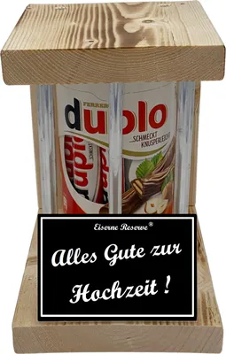 Produktbild von duplo Riegel - Notfall Reserve - Metallstäbe - Alles Gute zur Hochzeit - Hochzeit Geschenk