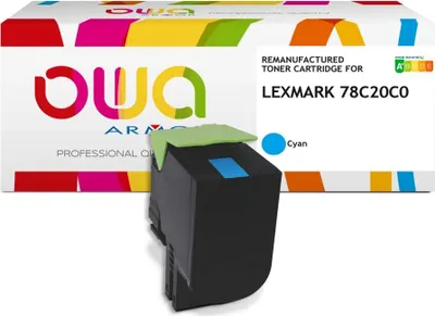 Obrázok produktu pre OWA toner kompatibilný s LEXMARK 78C20C0 cyan (1 400 str.)