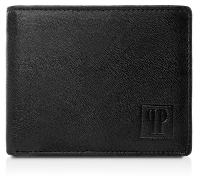 Produktbild von Herrengeldbörse aus schwarzem Leder mit RFID-Schutz Paolo Peruzzi T-67-BL