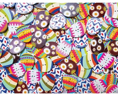 Produktbild von EDUPLAY 370134 Bunte Eierknöpfe 25er Set