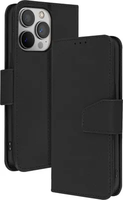 Zdjęcie produktu dla Avizar, skórzane etui Premium na iPhone'a 13 Pro z funkcją podstawki, czarne