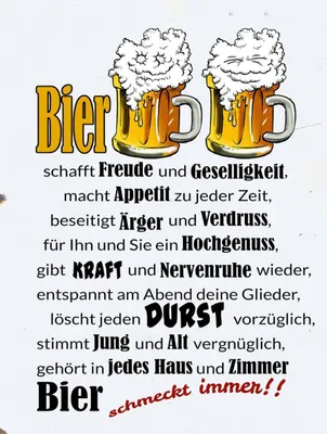 Produktbild von vianmo Holzschild 40x30 cm Bier schmeckt immer Freude