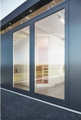 Obrázok produktu pre Sklenená stena pre domčeky Biohort CasaNova 83x180 cm tmavo sivá metalická