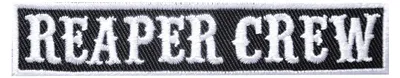 Produktbild von Biker Zitat Spruch Reaper Crew - Aufnäher, Bügelbild, Aufbügler, Applikationen, Patches, Flicken, Zum Aufbügeln, Größe: