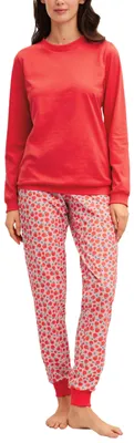 Produktbild von CALIDA Fruity Dreams Bündchen-Pyjama Damen red Glow 48-50