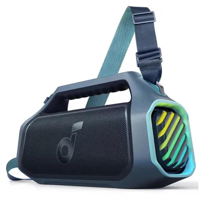 Image de Boxa portabila Anker Soundcore Boom 2 Plus, 140W, Bluetooth 5.3, BassUp 2.0, IPX7, Lumini RGB, Baterie externa, Albastru
