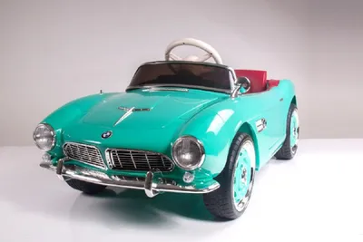 Immagine prodotto di Veicolo per bambini - Auto elettrica "BMW 507 Oldtimer" - licenza - 12V7AH, 2 motori - telecomando 2.4Ghz, MP3, sedile in pelle+EVA verde