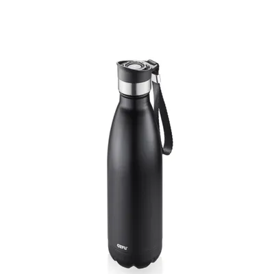 Produktbild von Trinkflasche 'Olimpio' 0,5 l schwarz Edelstahl