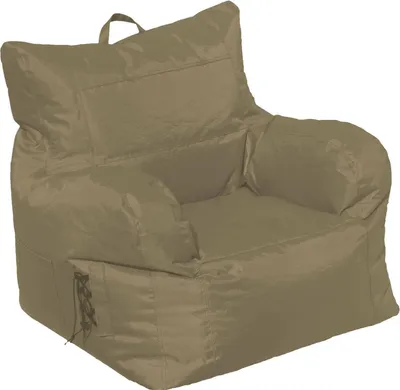 Produktbild von Gepolsterter Sessel mit Armlehnen, Farbe beige, Maße 80 x 80 x 80 cm