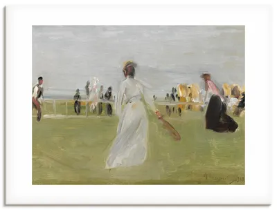 Produktbild von ARTland Leinwandbild Tennisspieler am Meer (Scheveningen) Größe: 80x60 cm